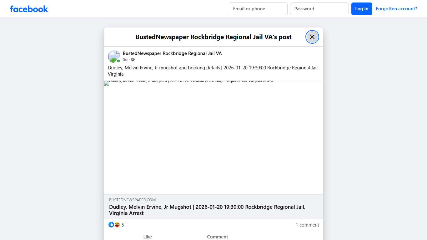 Dudley,... - BustedNewspaper Rockbridge Regional Jail VA Facebook